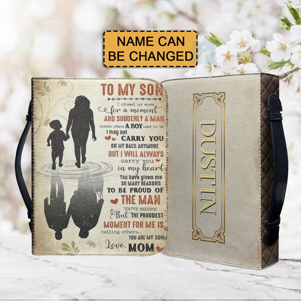 Personalized To My Son From Mom Bible Cover