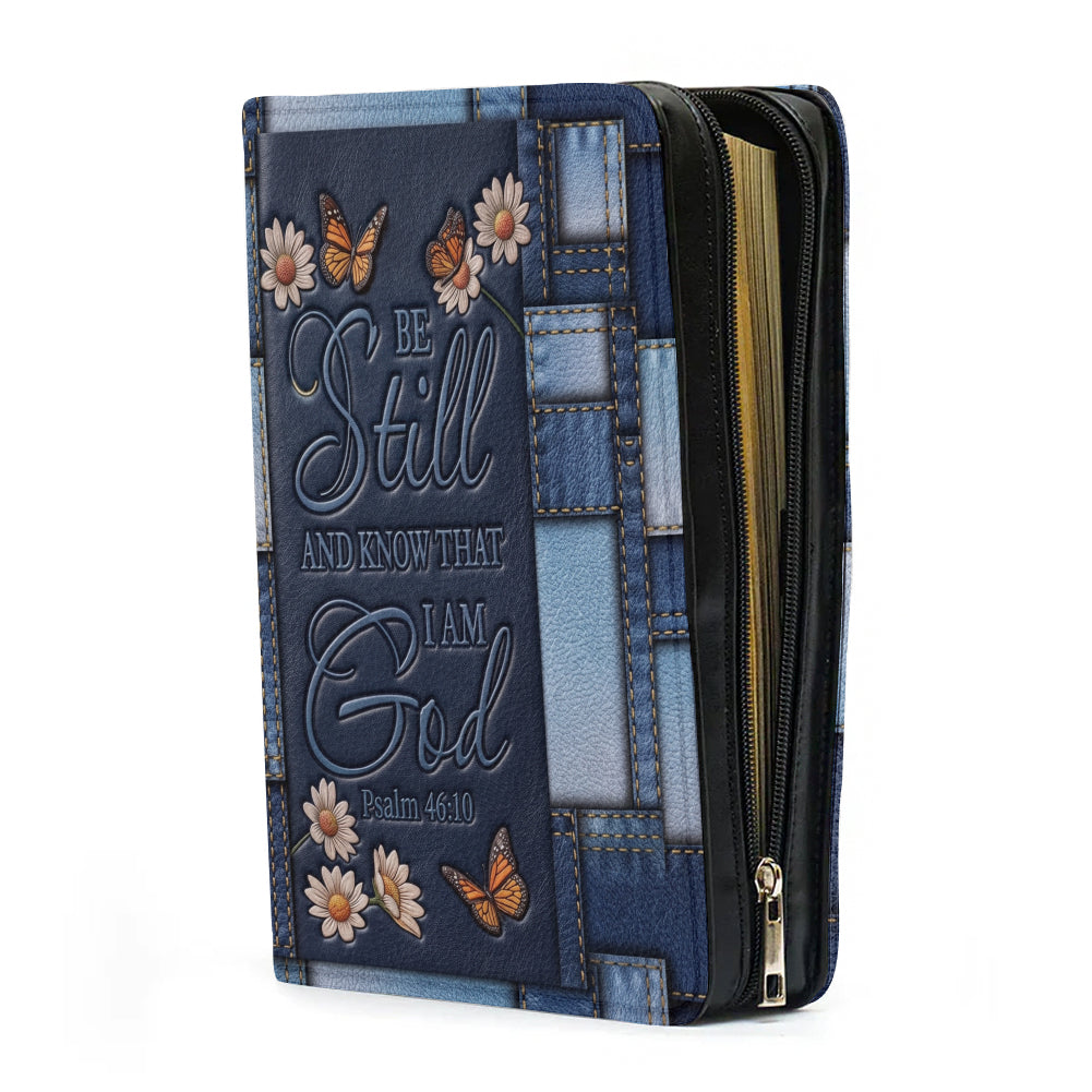 Personalized Be Still Leather Bible Cover