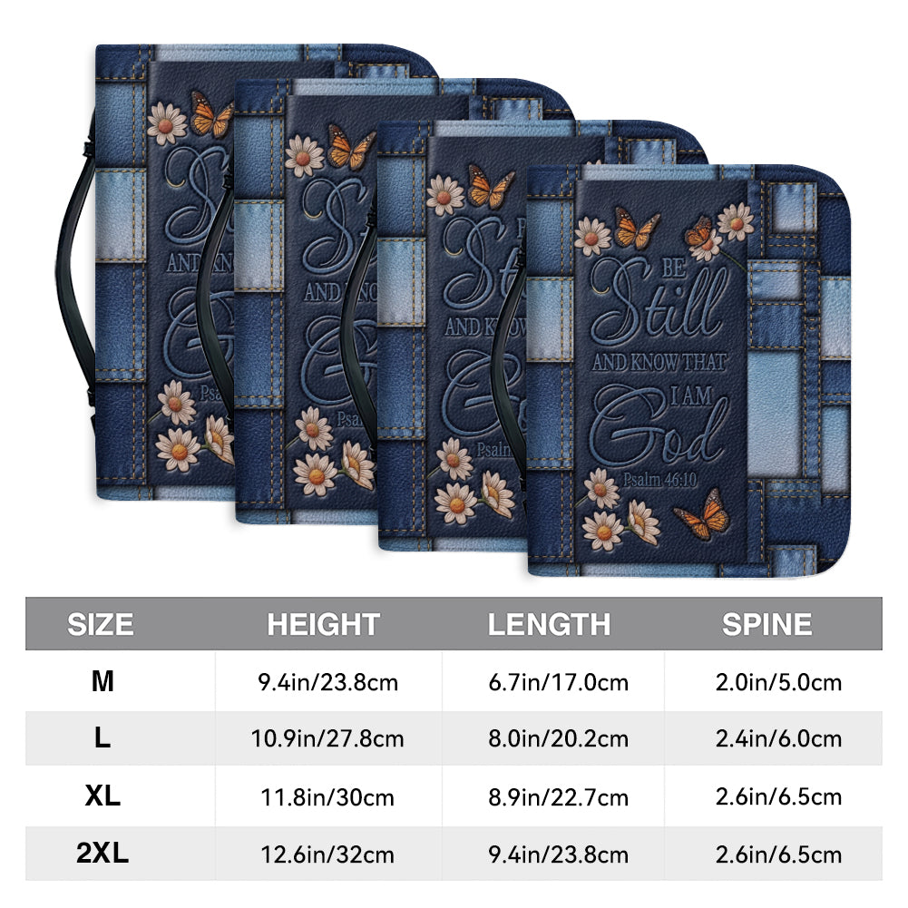 Personalized Be Still Leather Bible Cover