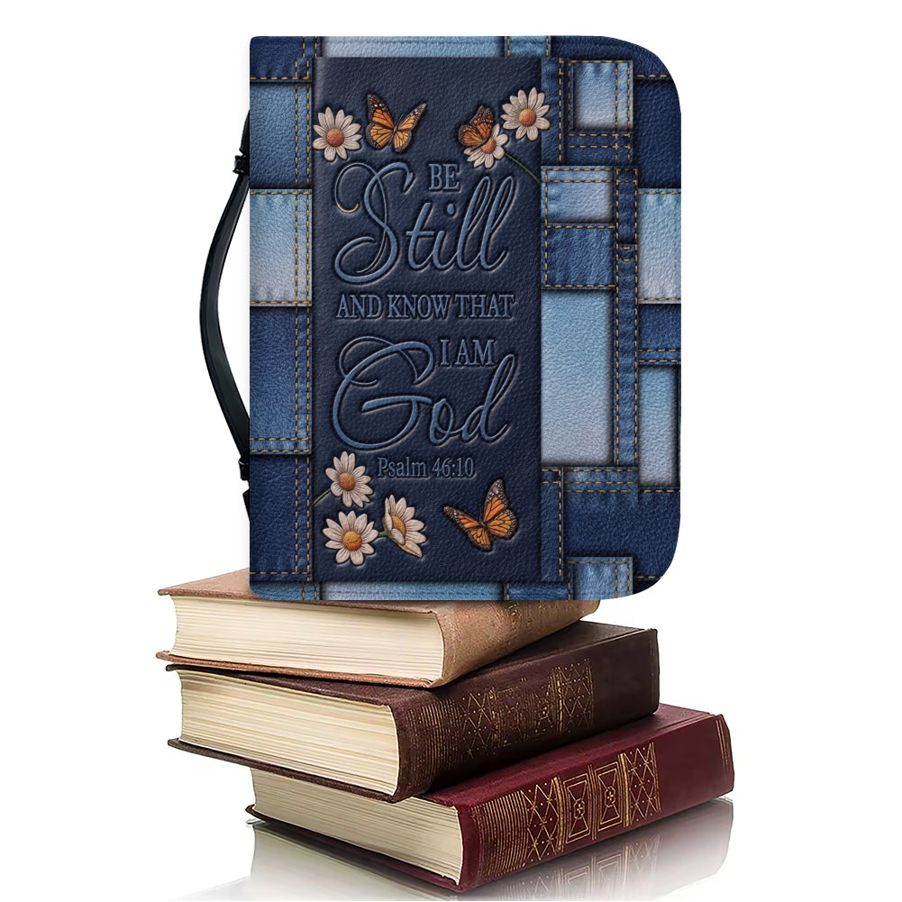 Personalized Be Still Leather Bible Cover