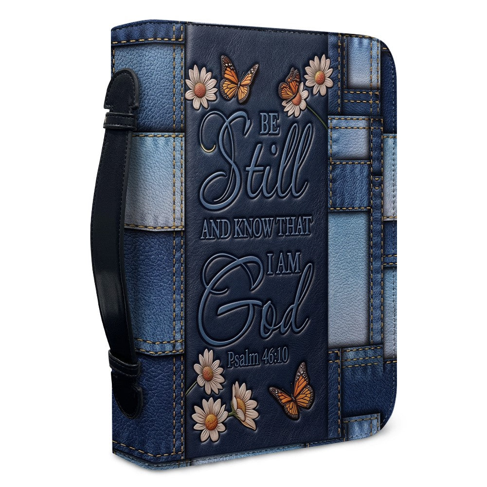 Personalized Be Still Leather Bible Cover