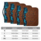 Faith Over Fear Blue Butterfly Leather Bible Cover