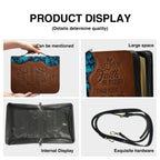 Faith Over Fear Blue Butterfly Leather Bible Cover