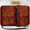 Custom Floral Leather Bible Case with Name