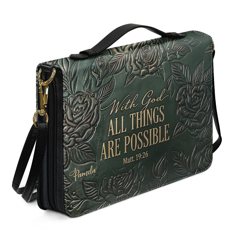 Personalized Bible Cover Case with Handle
