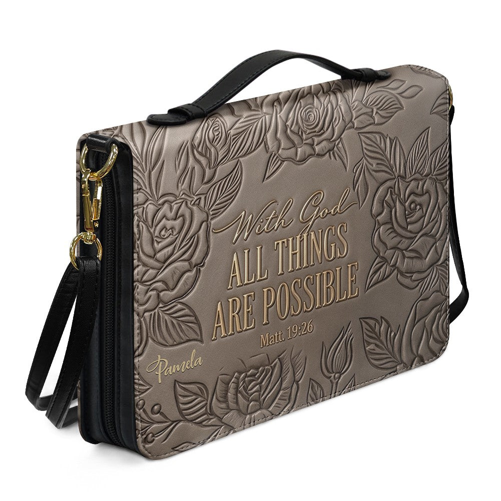 Personalized Bible Cover Case with Handle