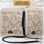 Personalized Unicorn "God Says I Am" Leather Bible Cover