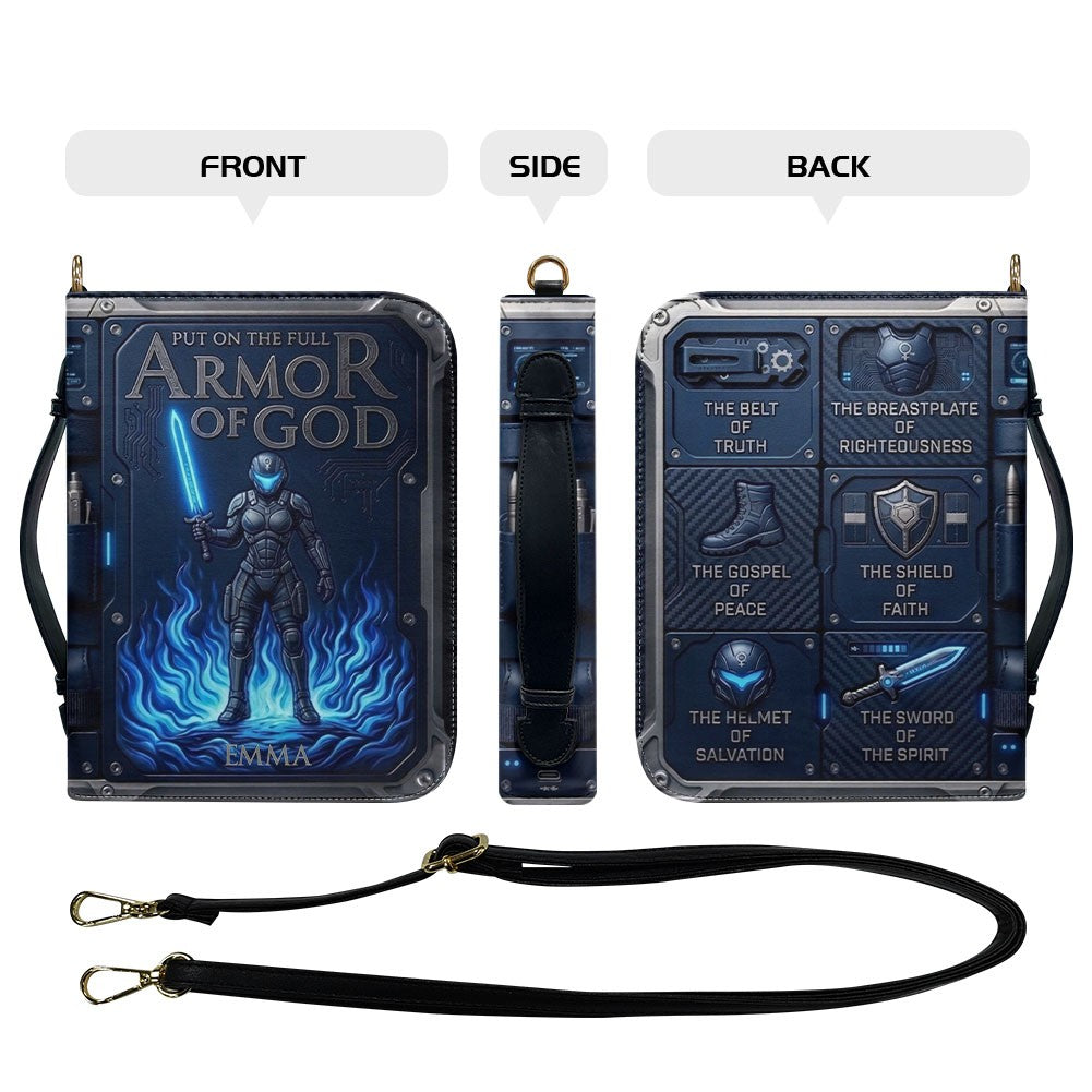 Personalized Floral Armor of God Bible Cover