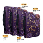 Personalized Purple Butterfly "Be Still" Leather Bible Cover