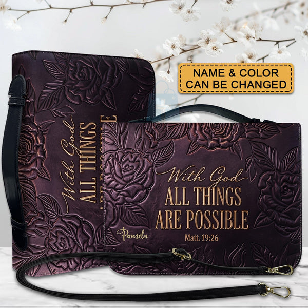 Personalized Bible Cover Case with Handle