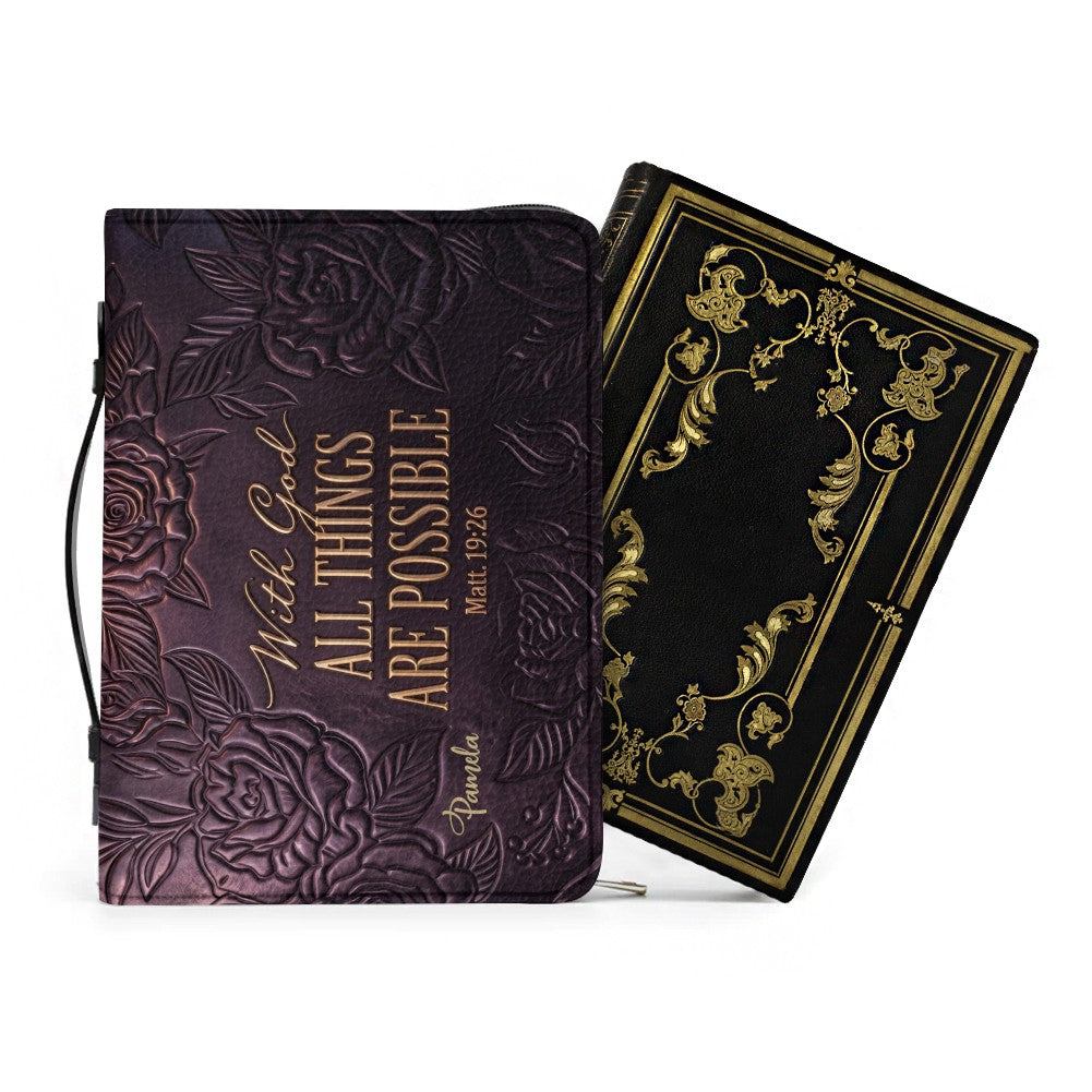 Personalized Bible Cover Case with Handle