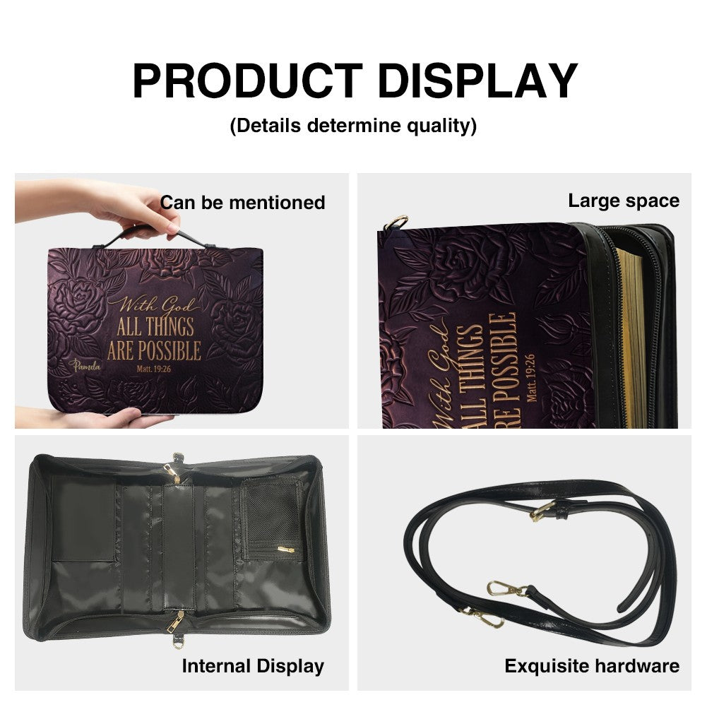 Personalized Bible Cover Case with Handle