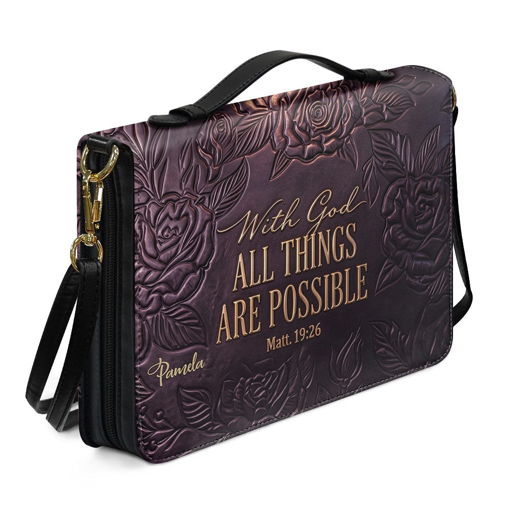 Personalized Bible Cover Case with Handle