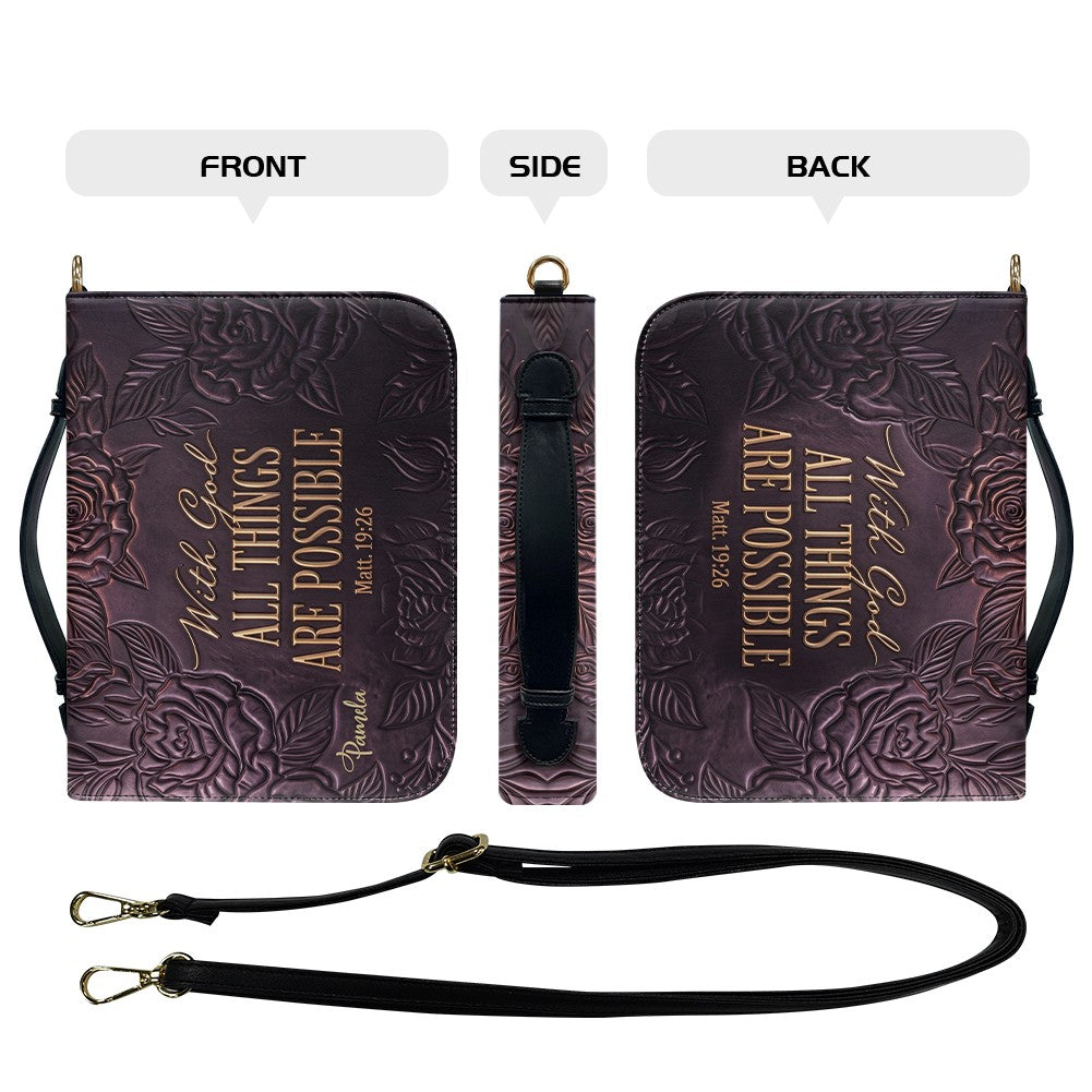 Personalized Bible Cover Case with Handle