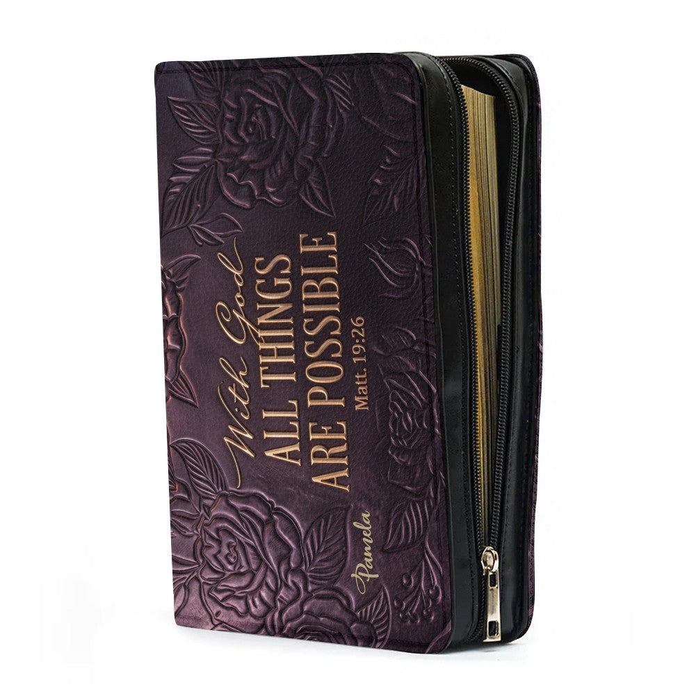 Personalized Bible Cover Case with Handle