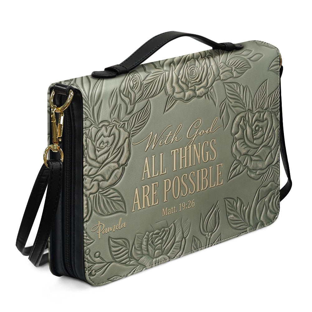 Personalized Bible Cover Case with Handle
