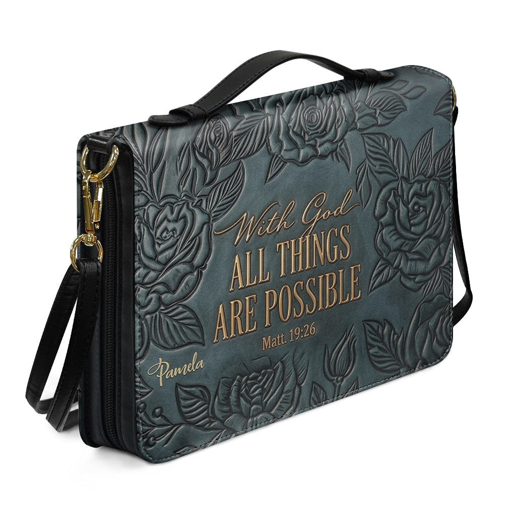 Personalized Bible Cover Case with Handle