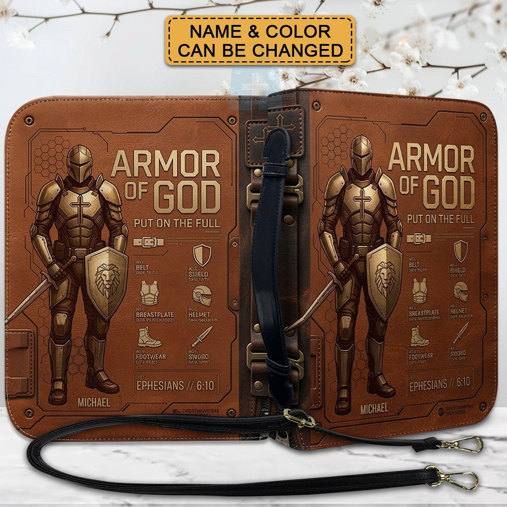 Personalized Armor of God Bible Cover for Men