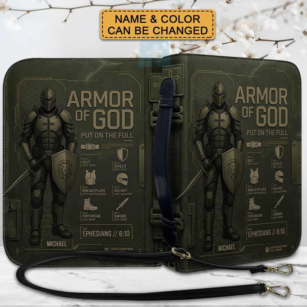 Personalized Armor of God Bible Cover for Men