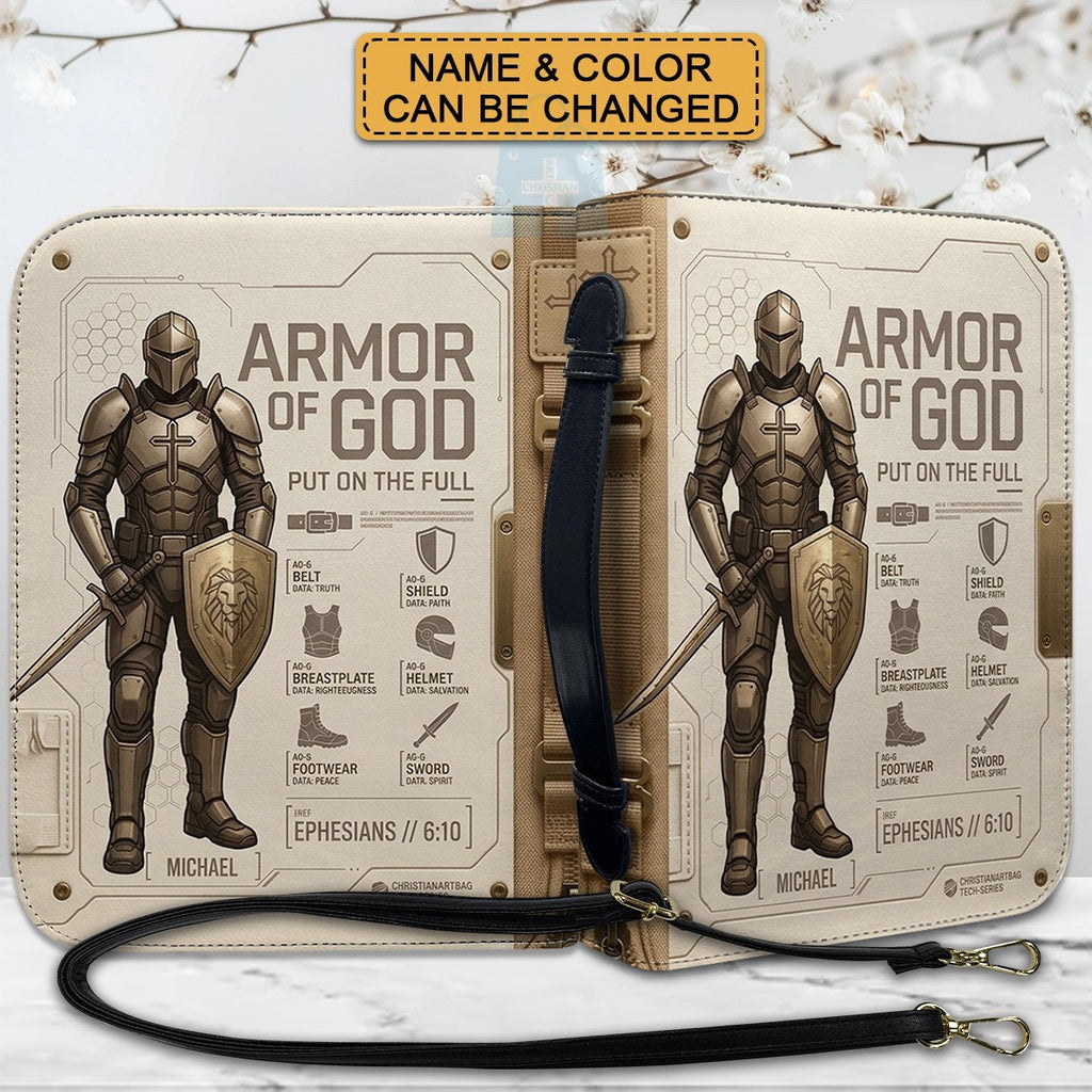 Personalized Armor of God Bible Cover for Men