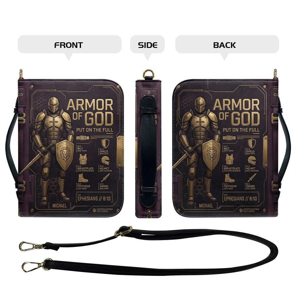 Personalized Armor of God Bible Cover for Men