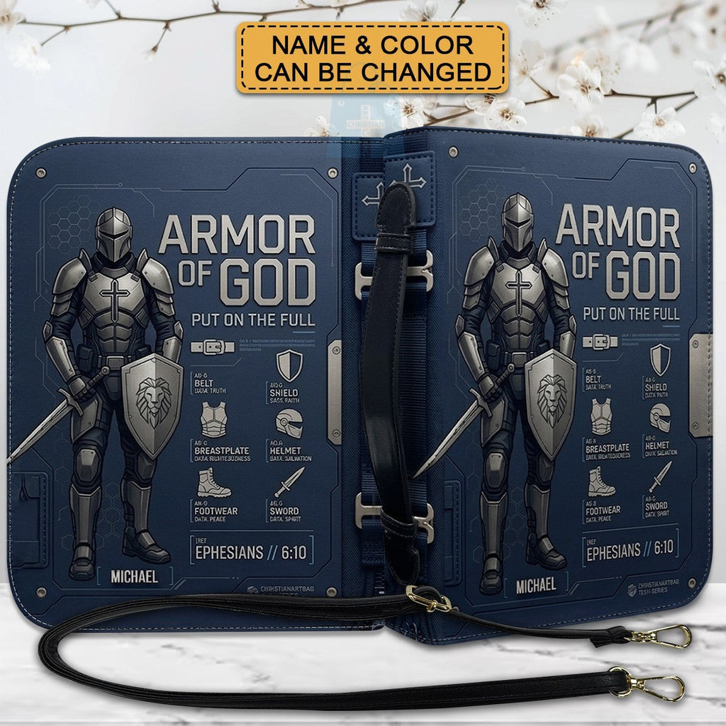 Personalized Armor of God Bible Cover for Men