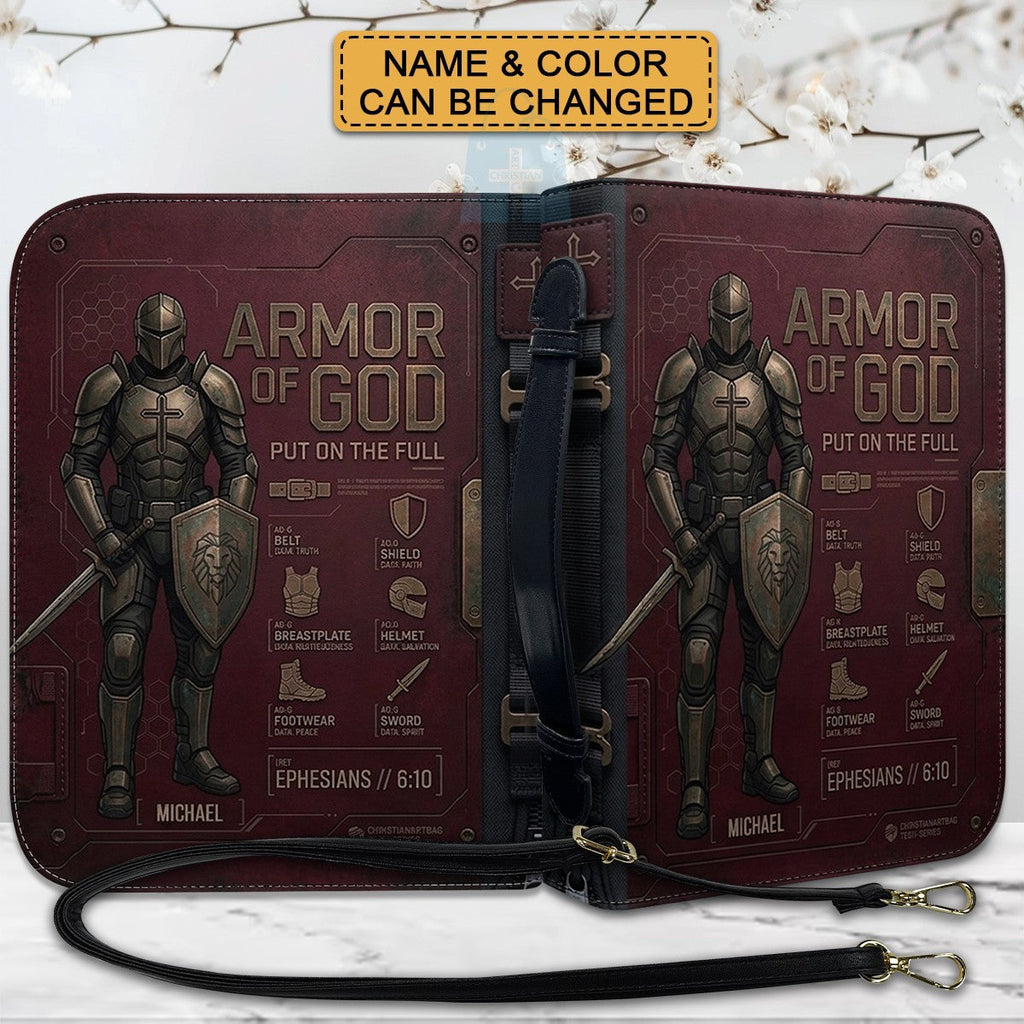 Personalized Armor of God Bible Cover for Men