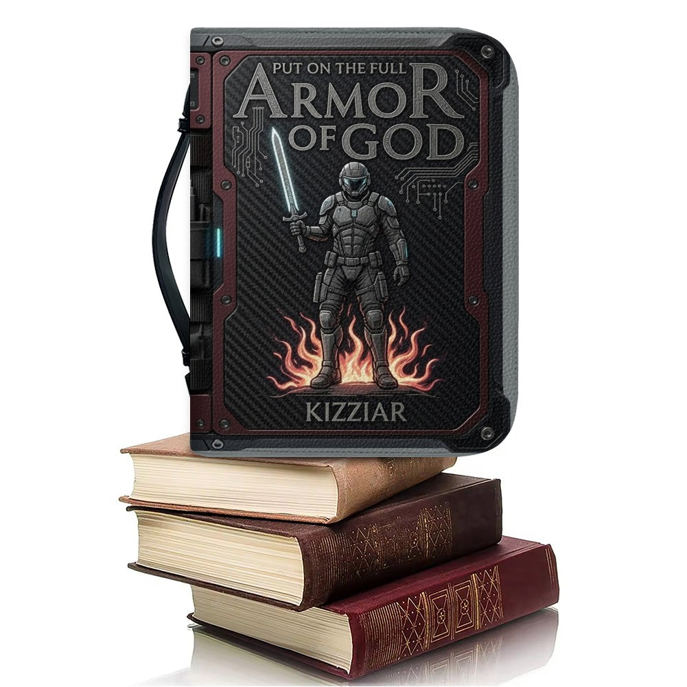 Personalized Armor of God Leather Bible Cover