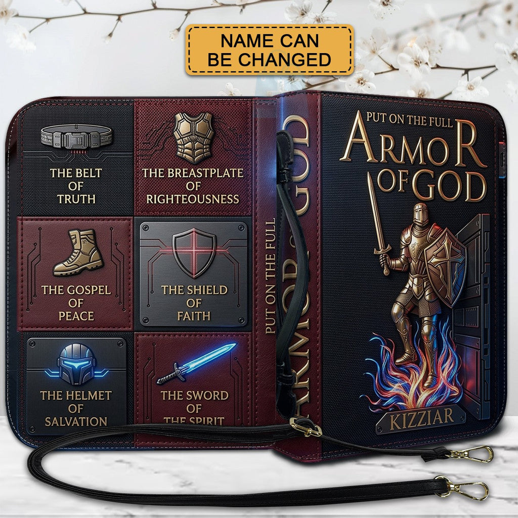 Personalized Armor of God Leather Bible Cover