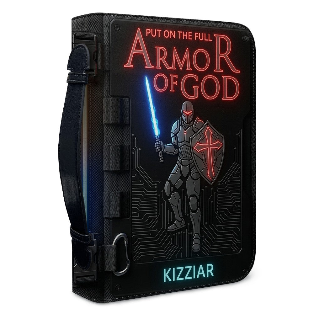 Personalized Armor of God Leather Bible Cover