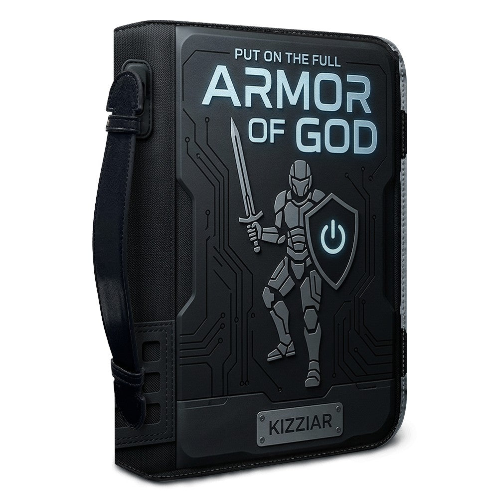Personalized Armor of God Leather Bible Cover