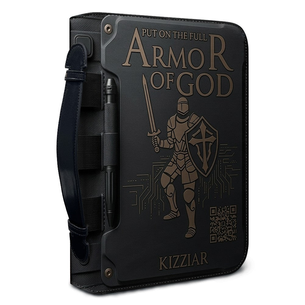Personalized Armor of God Leather Bible Cover