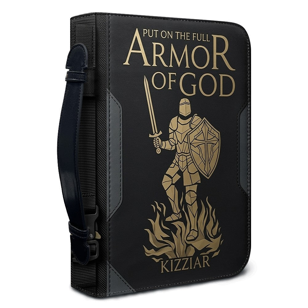 Personalized Armor of God Leather Bible Cover