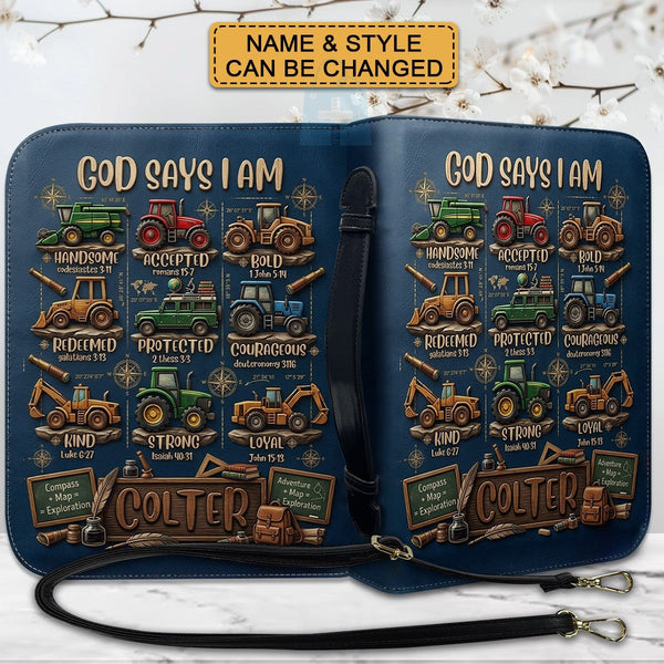 Personalized God Says I Am Kids Bible Cover