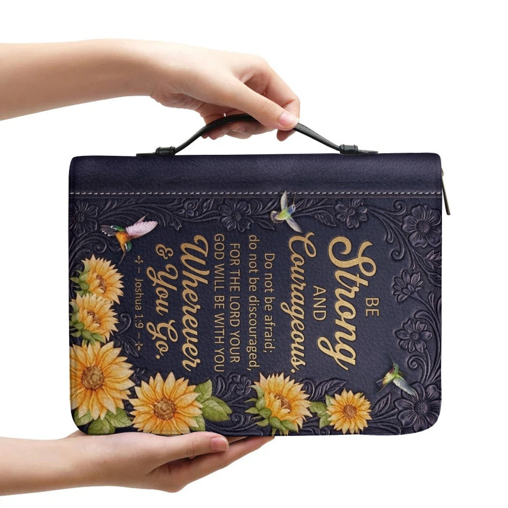 Personalized Sunflower Hummingbird Bible Cover