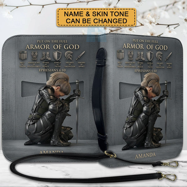 Personalized Armor of God Leather Bible Cover