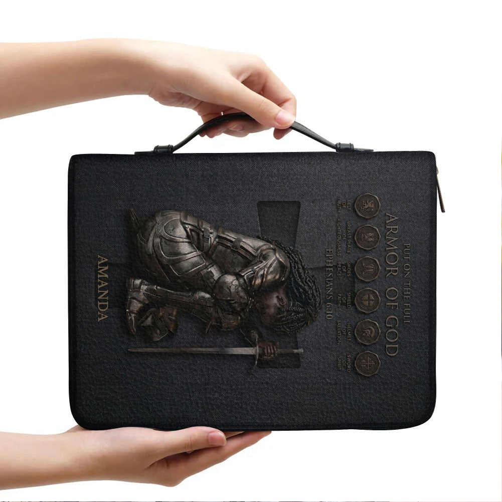 Personalized Armor of God Leather Bible Cover