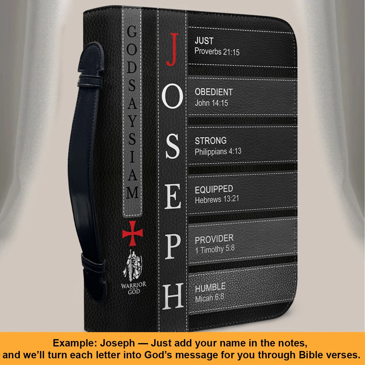 Personalized Bible Cover with Name Letters