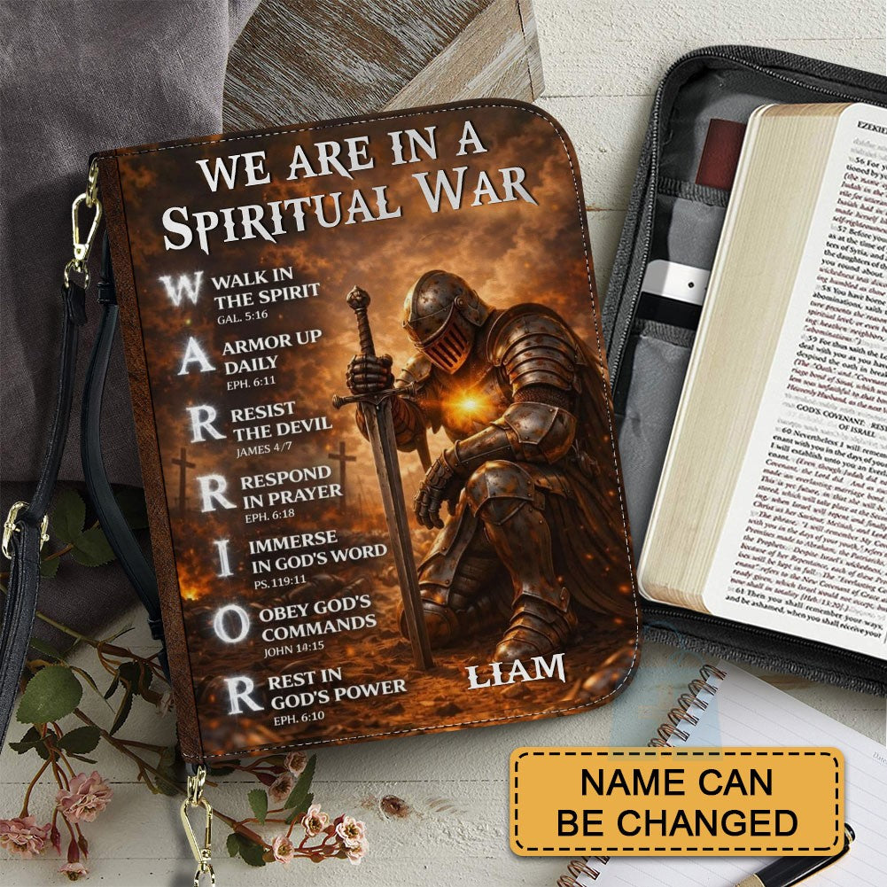 Personalized Christian Warrior Bible Cover