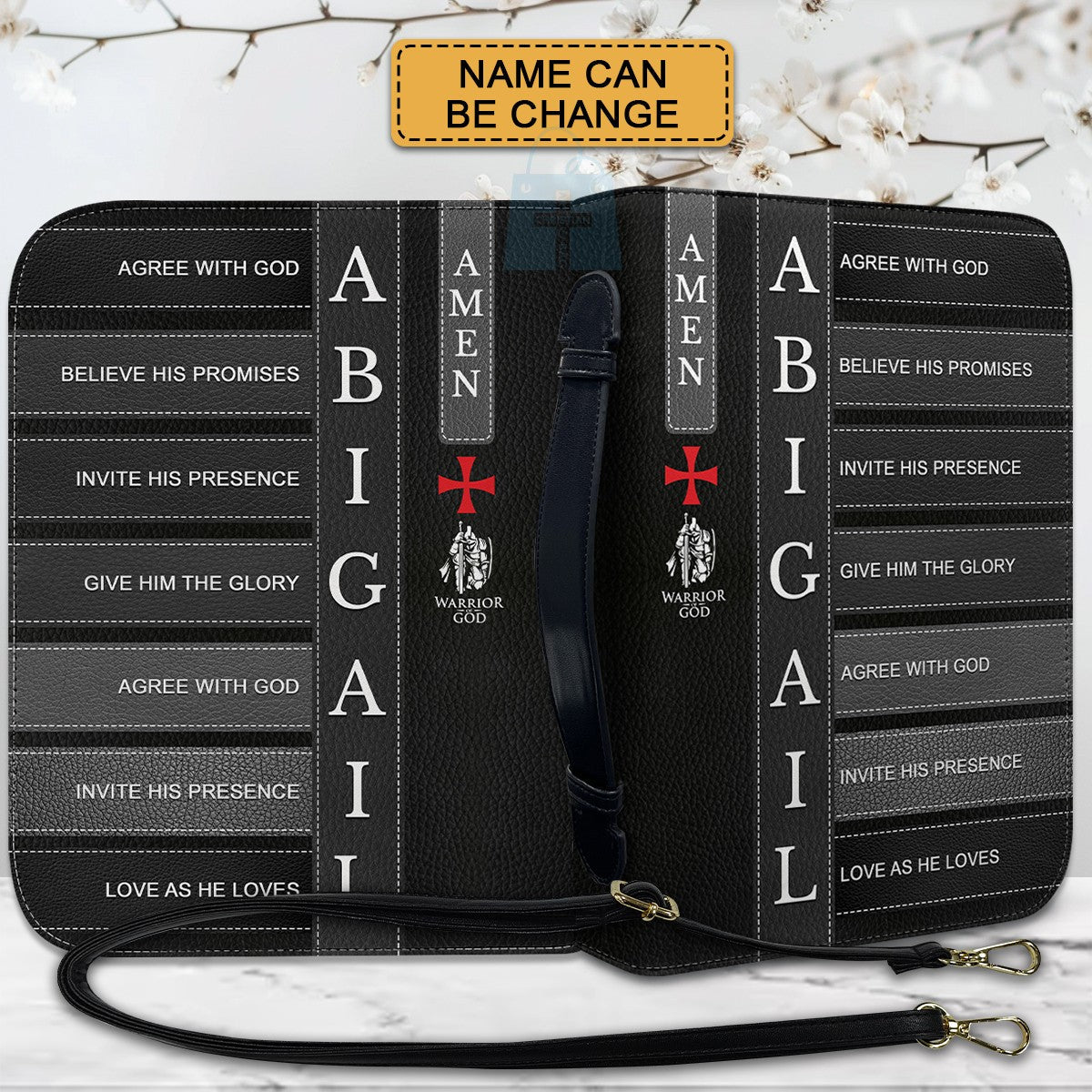 Personalized Name Bible Cover with Verses