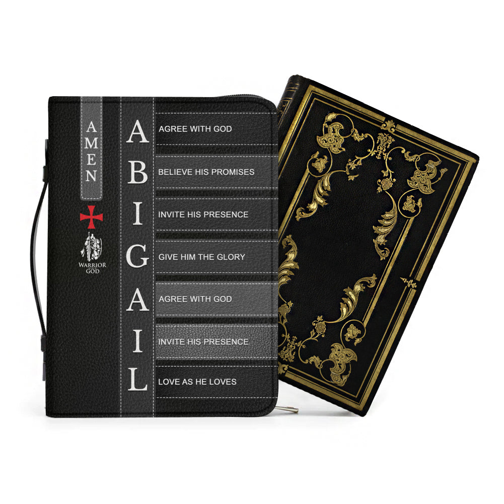 Personalized Name Bible Cover with Verses