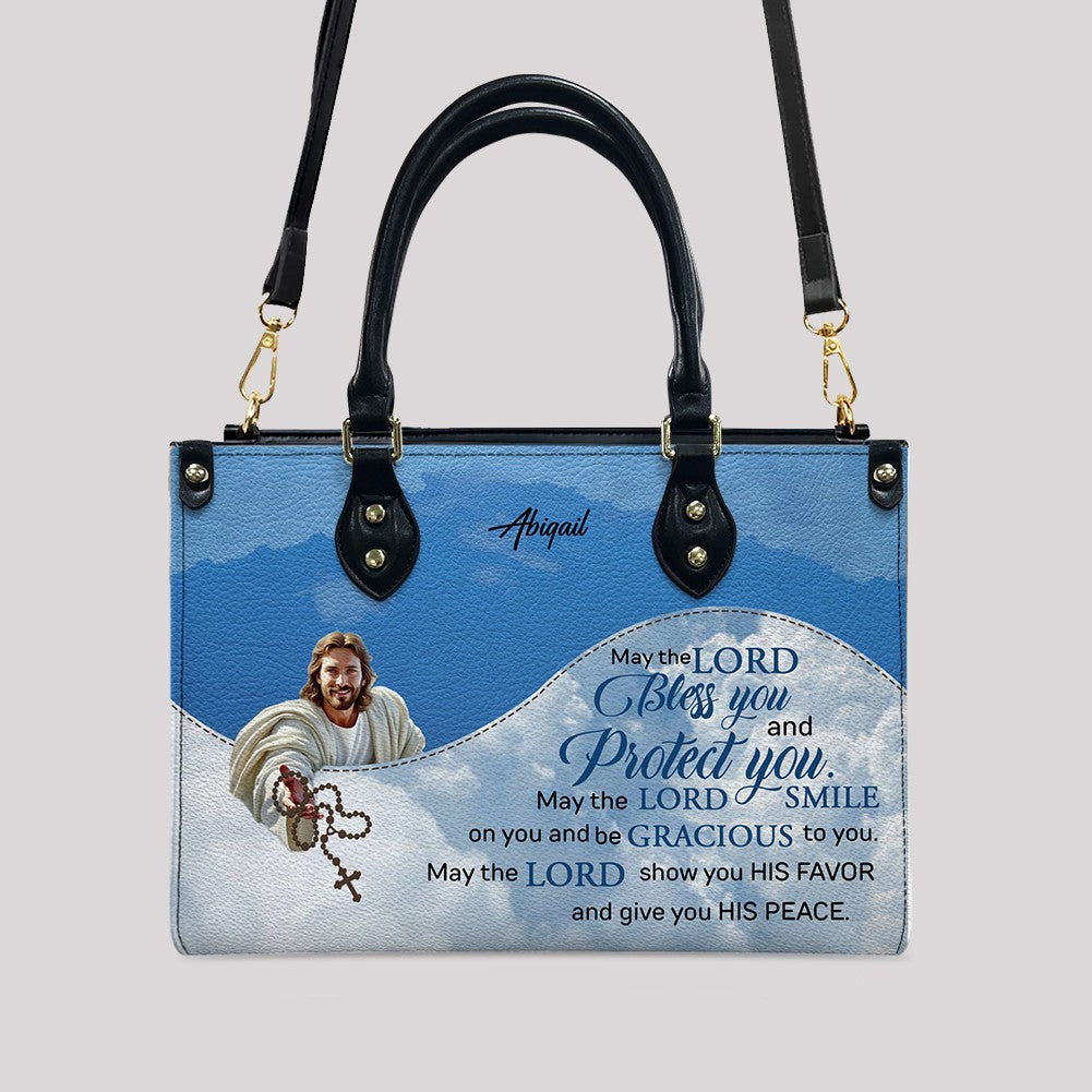 Personalized Bible Verse Leather Handbag