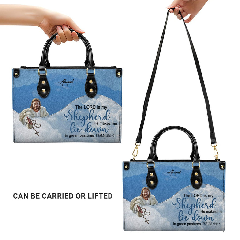 Personalized Bible Verse Leather Handbag