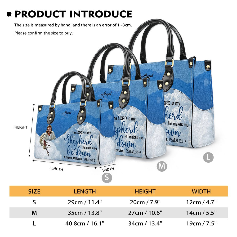 Personalized Bible Verse Leather Handbag