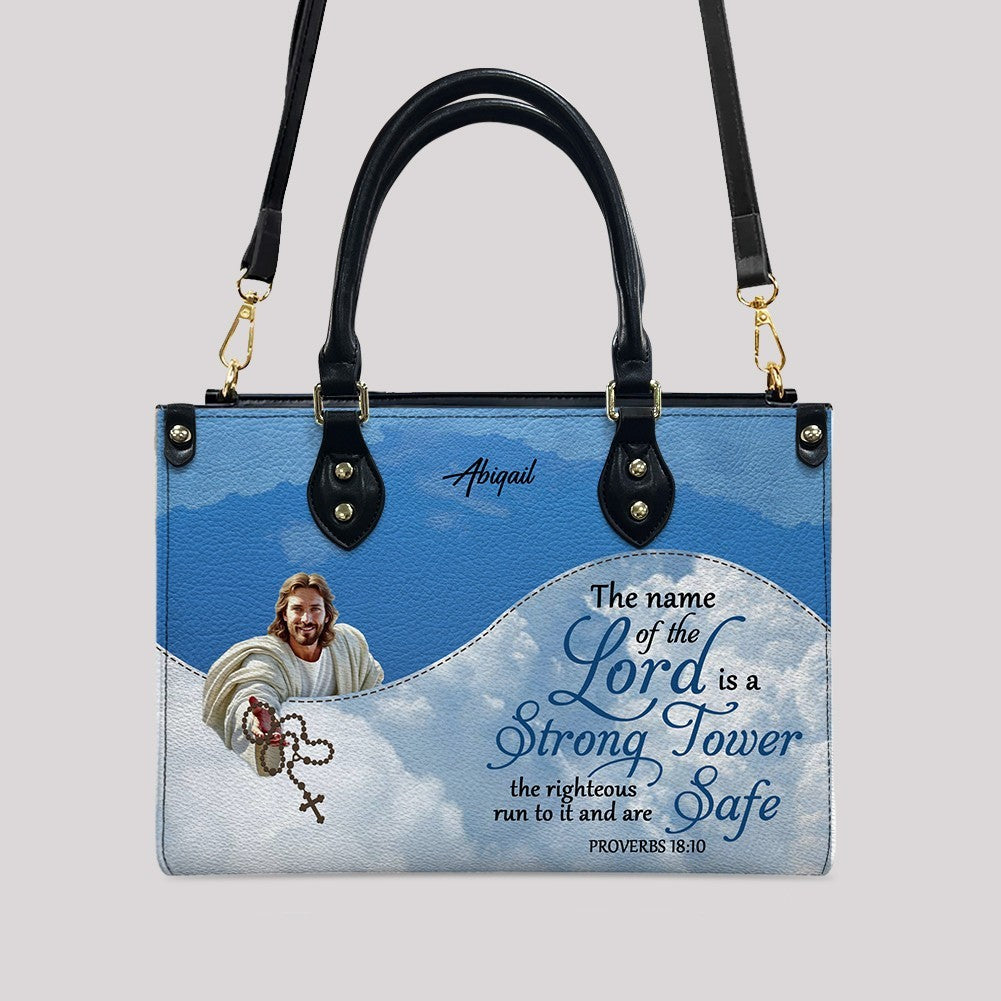 Personalized Bible Verse Leather Handbag