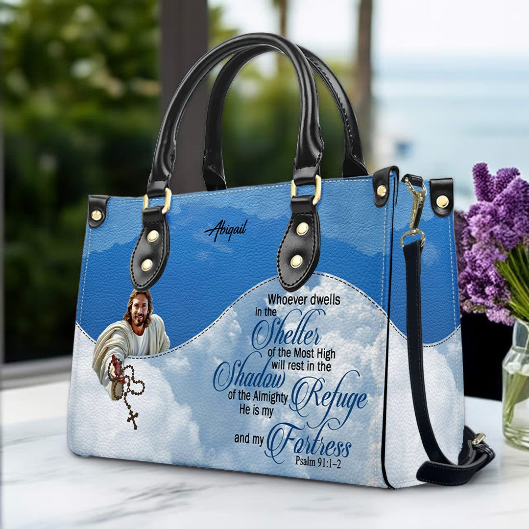 Personalized Bible Verse Leather Handbag