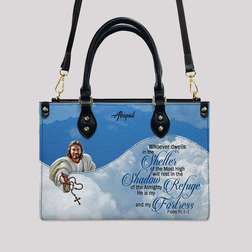 Personalized Bible Verse Leather Handbag