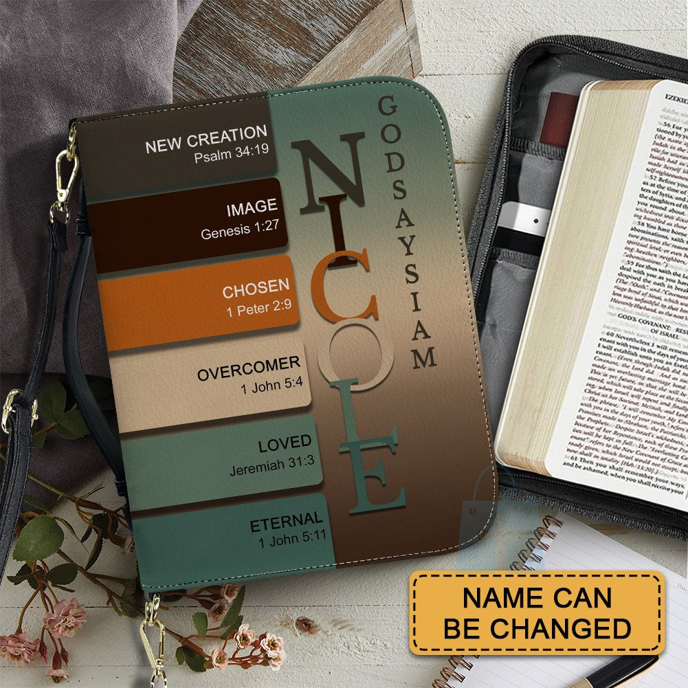 Earth Tone Personalized Name Bible Cover