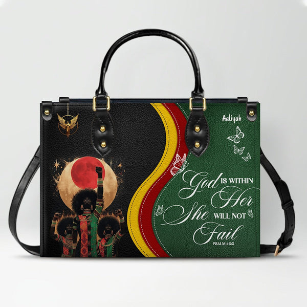 Personalized Christian Leather Handbag for Women