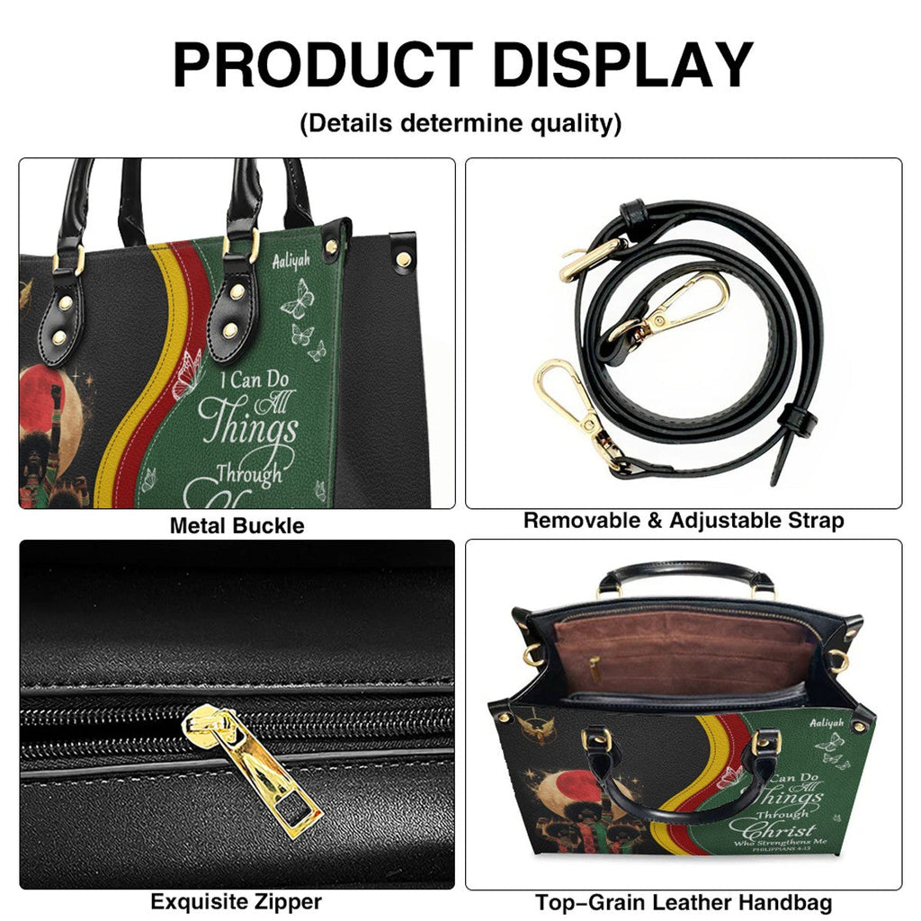 Personalized Christian Leather Handbag for Women